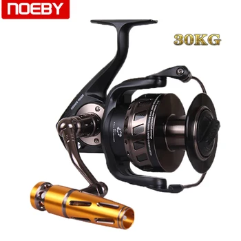 

NOEBY Trolling Fishing Reel Size 9000 30kg Drag Power Spinning Reel 9+1BB Full Metal 4.1:1 Gear Ratio Saltwater Fishing Tackle