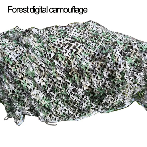 Охота Отдых на природе 2 слоя камуфляжная сетка, 4 размера, S, M, L, Лесной камуфляж джунгли с защелкой в виде листа для военный автомобиль теневая чехол с вешалкой - Цвет: Forest digital