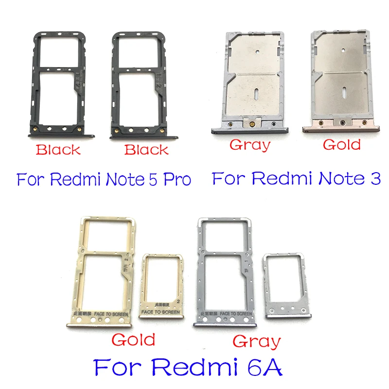 

For Xiaomi Redmi A2 Lite 6 Pro S2 6 Pro 5 Plus SIM Card Tray Slot Holder Replacement Parts