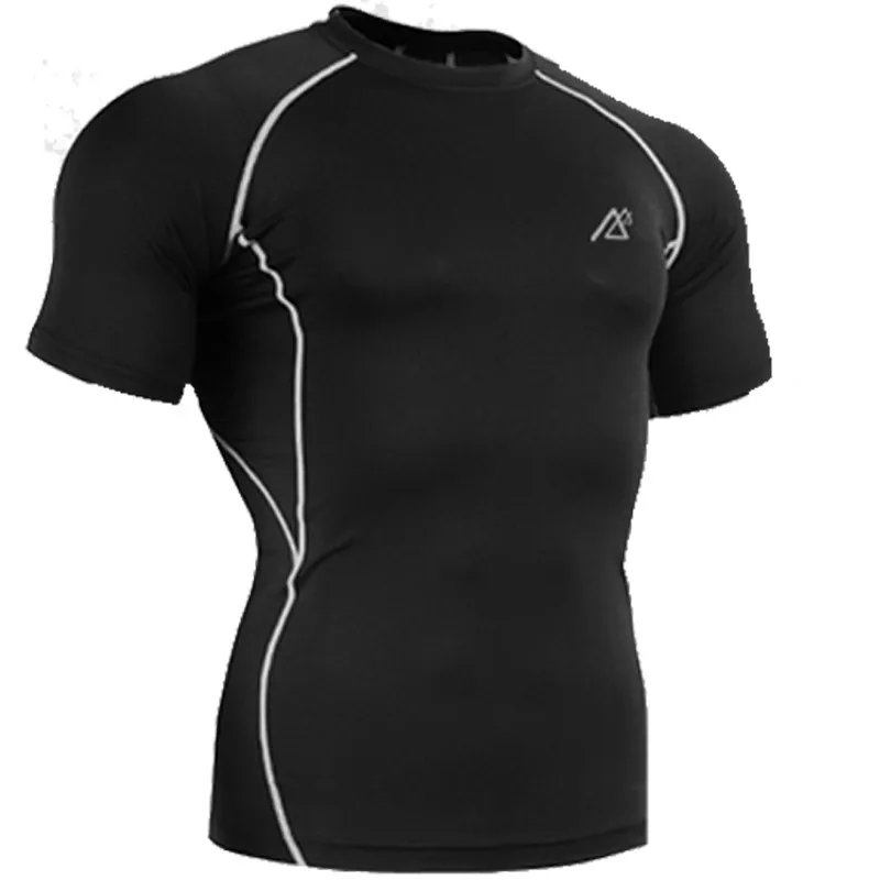 Мужские компрессионные рубашки принты фитнес тренировка бег колготки телесного цвета для смешанных боевых искусств для зала Йога футболка