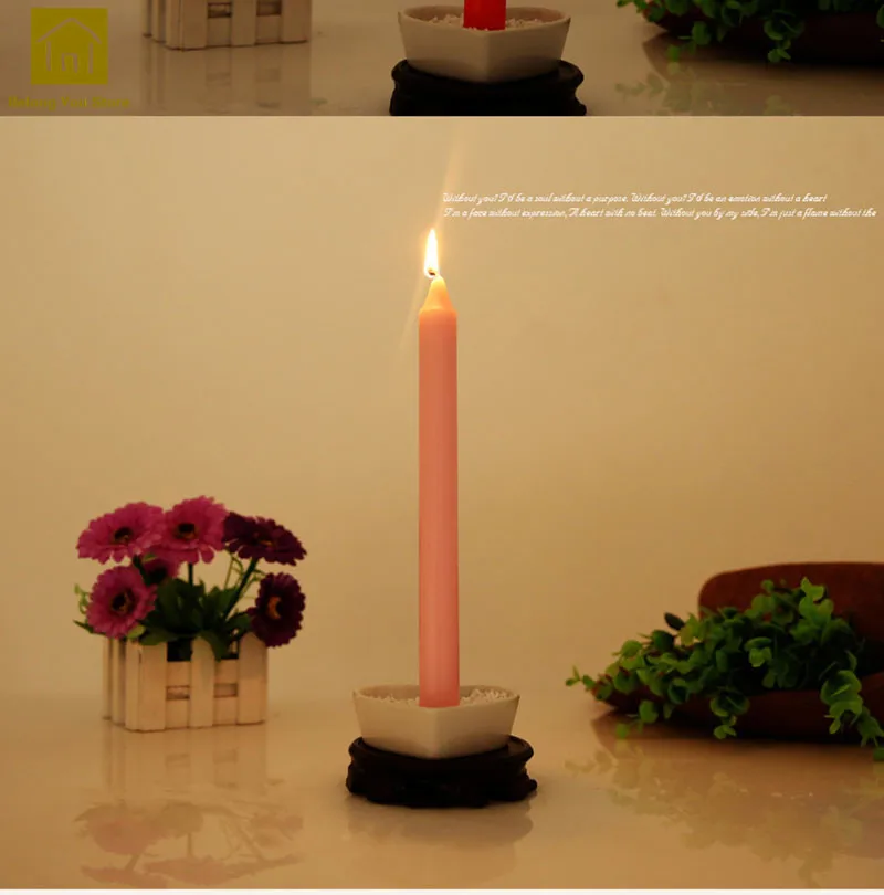 Длинные бездымные ароматические свечи для дома, столовые аксессуары при свечах, восковые декоративные свечи JKK141