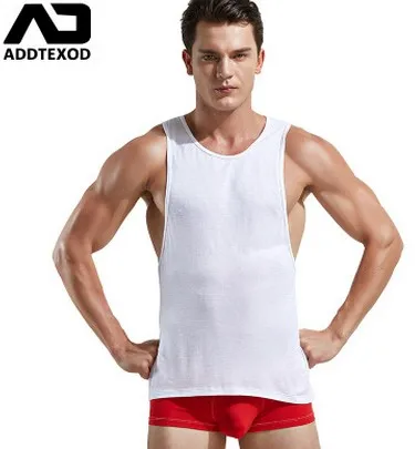 Лидер продаж! Брендовая пикантная майка ADDTEXOD однотонный хлопковый жилет Мужская