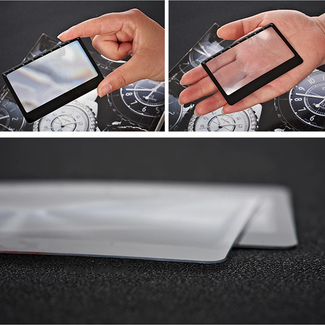 3 X Ультра-тонкое увеличительное стекло карманный размер кредитной карты для линзы френеля для чтения увеличительное стекло