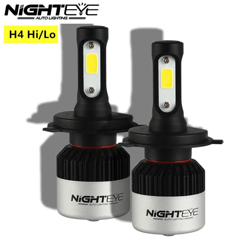 

NIGHTEYE H4 LED Hi/Lo Car Headlight Bulbs Kit 72W Set 6500K White Auto H7 Led Car Headlights Automobiles Head Lamp LED Headlight