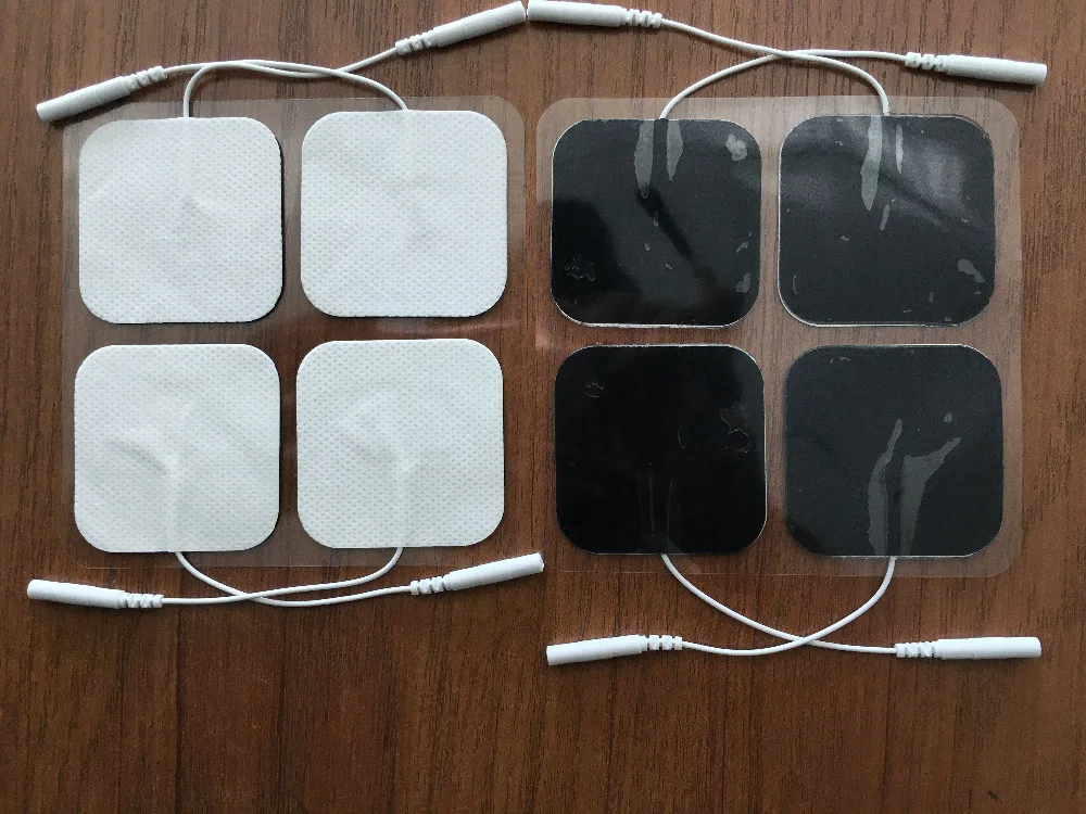 2 Piece DC 2.35mm 2-pin Electrode Lead Wires/Cables With 2 Packs Electrode Pads For TENS Unit 7000