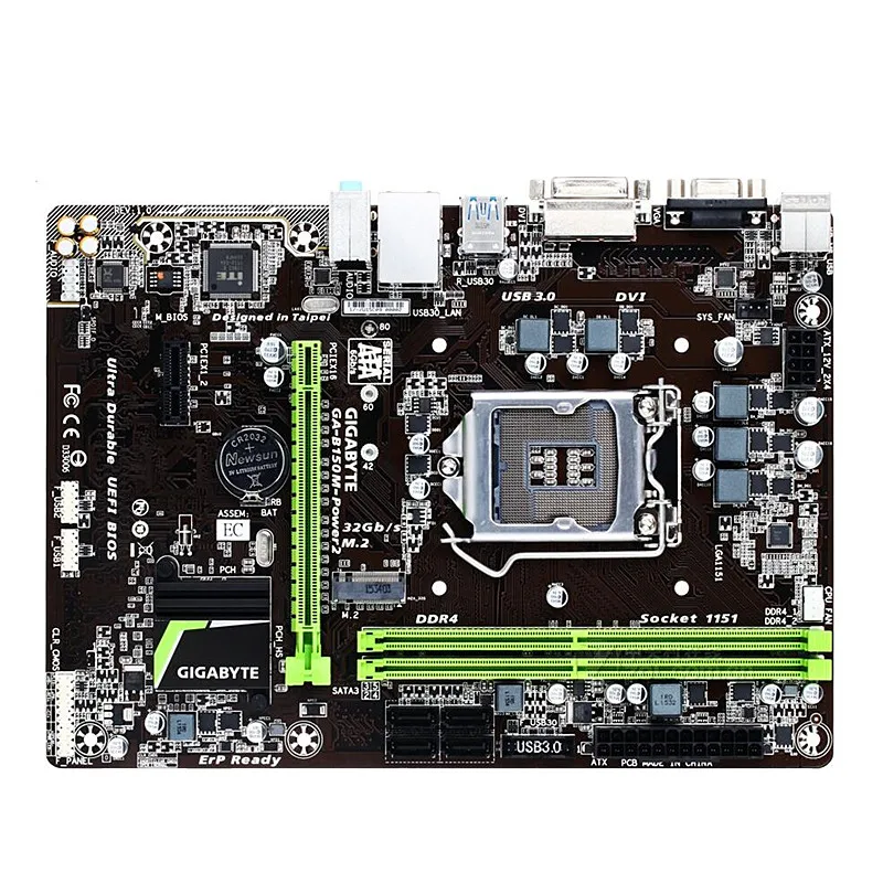 Для Gigabyte GA-B150M-POWER2 оригинальная б/у рабочего стола материнской платы B150M-POWER2 B150 LGA