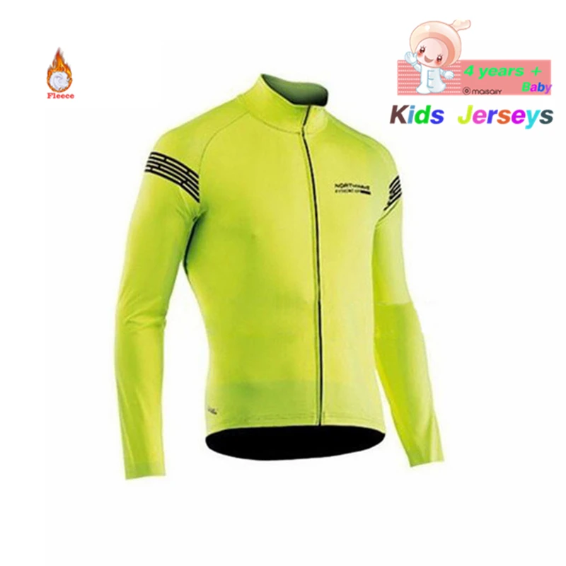 Детская зимняя одежда для велоспорта BoysNorthwave, Детская футболка для велоспорта, профессиональная команда, флисовая одежда для велоспорта, комплект с длинными рукавами для велоспорта - Цвет: 10