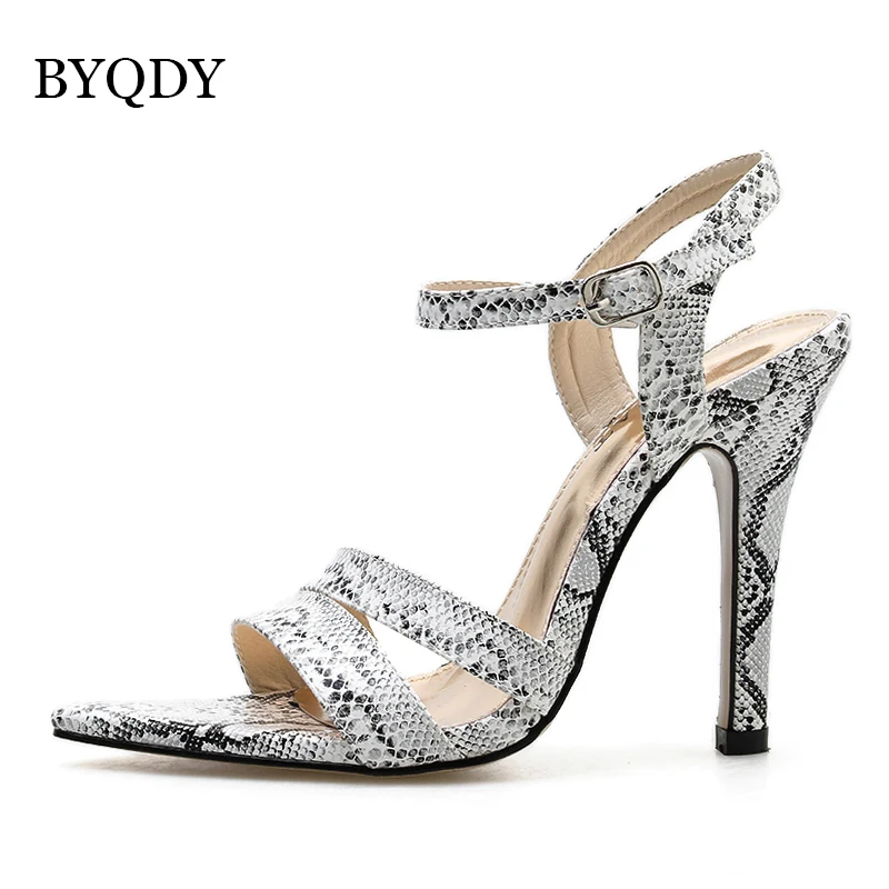 BYQDY New Fashion Women Sandals Serpentine Thin High Heels Open Toe Ankle Strap Buckle Strap Shoes Ladies Shoes For Summer Pumps BYQDY New Fashion Women Sandals Serpentine Thin High Heels Open Toe Ankle Strap Buckle Strap Shoes Ladies Shoes For Summer Pumps