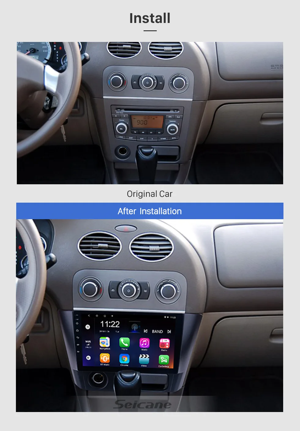 Cheap Seicane Touchscreen 9" Android 6.0/7.1/8.1 Car Radio For 2014 2015 2016 Mitsubishi Lancer Multimedia Player With GPS Mirror Link 14