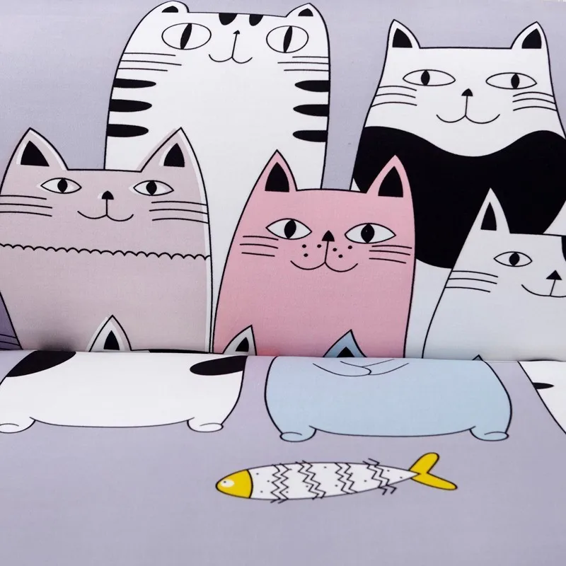 Comprar Gatos encantadores Spandex Cubierta Del Sofá Lindo Gatos Patrón Cubierta Todo incluido Cubierta del Sofá Sofá Seccional Muebles Protector
