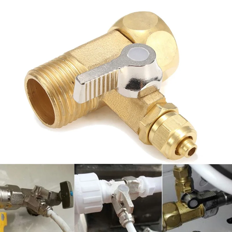 1/2'' To 1/4'' Brass Water Tap RO Feed Ball Valve Faucet Water Filter Reverse Osmosis System for Water Purifier Tap Faucet