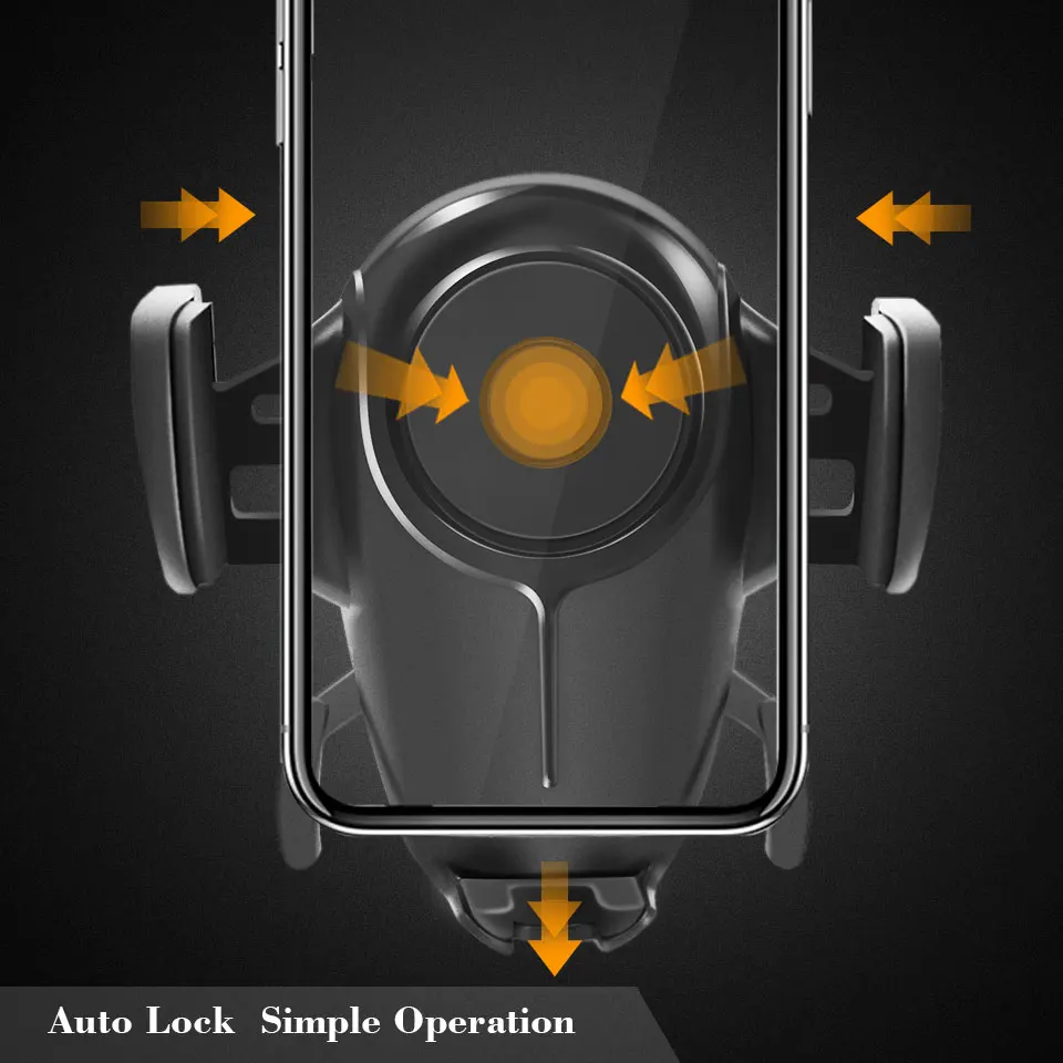 Metrans Автомобильный держатель для телефона для iPhone 360 Вращающийся держатель для мобильного телефона для samsung huawei с автоматическим замком