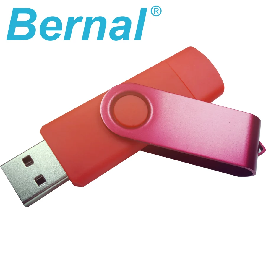 Bernal OTG флеш-накопитель Usb флэш-накопитель смартфон 4 ГБ 8 ГБ 16 ГБ 32 ГБ 64 ГБ Флешка цветной поворотный флеш-диск Usb 2,0 для смартфона