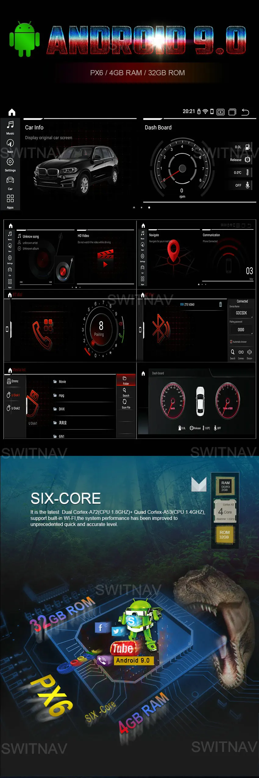 Android 9,0 ID7 6 ядерный автомобильный DVD для BMW X3 E83(2004-2009) поставка с iDrive плеер Мультимедиа Стерео монитор ips экран в одном