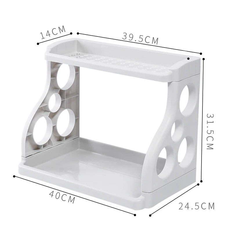 تخزين الرف الرف طبقة مزدوجة حامل المنظم ل المطبخ برطمان توابل الحمام جديد