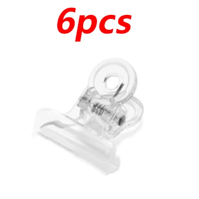 clear 6pcs 5, 6 штук в партии, кривая C наращивание ногтей защемления инструмент Нержавеющая сталь Пластик ногтей Pincher заколки аксессуары для маникюра искусства для "сделай сам" - Цвет: clear 6pcs