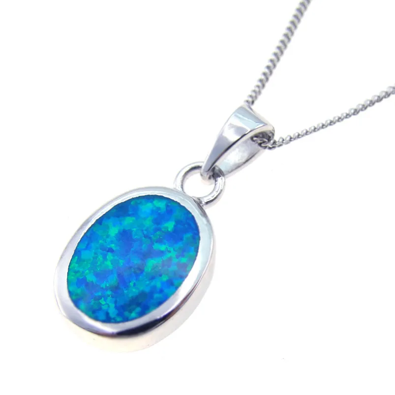 Женская подвеска из серебра 100% пробы с голубым огненным опалом|pendant woman|pendant bluependant