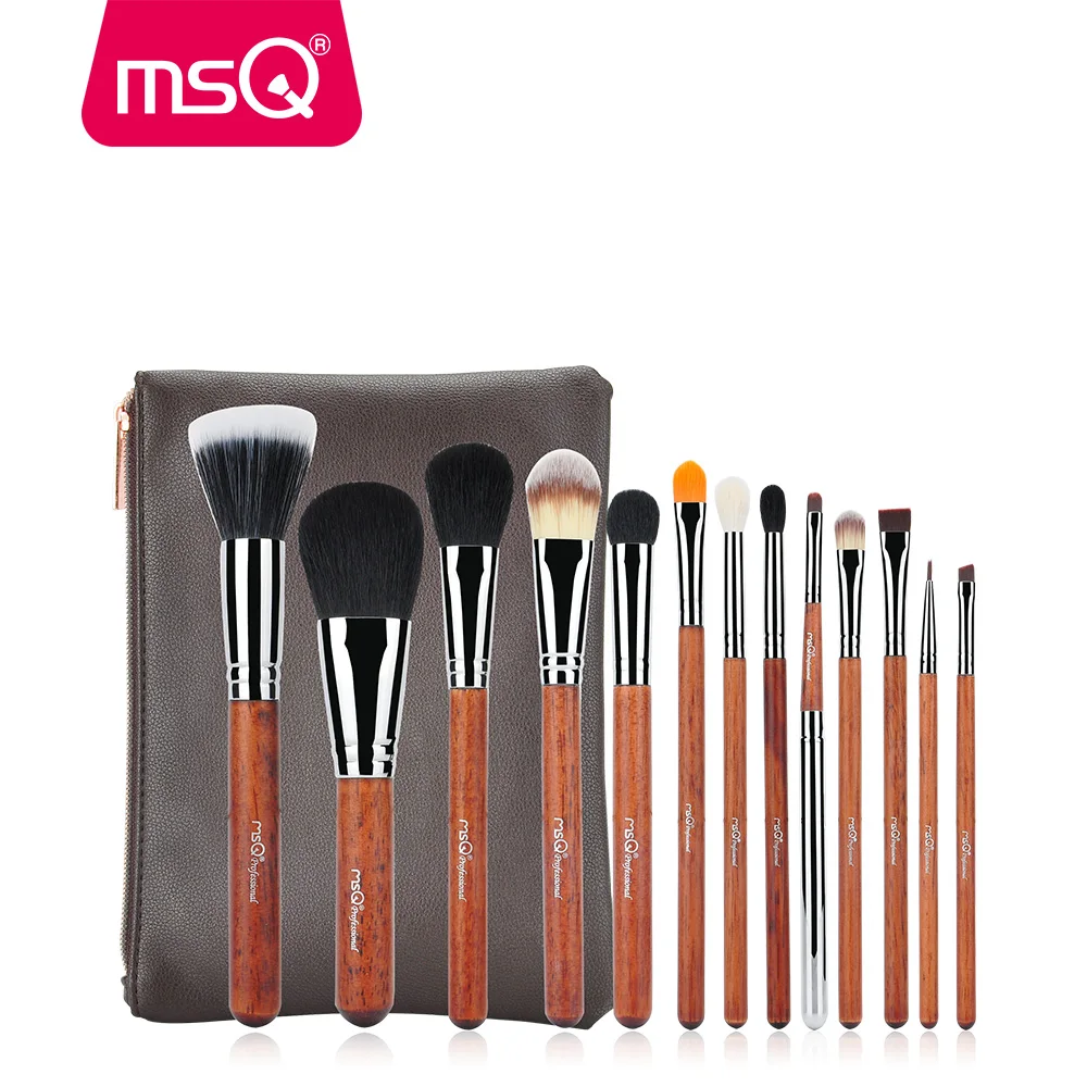MSQ New Pro Makeup Brushes Set 13pcs Powder Foundation Eye Shadow Blending Eyebrow Lip Brush Make Up Brushes Tool Copper Tube MSQ New Pro Makeup Brushes Set 13pcs Powder Foundation Eye Shadow Blending Eyebrow Lip Brush Make Up Brushes Tool Copper Tube