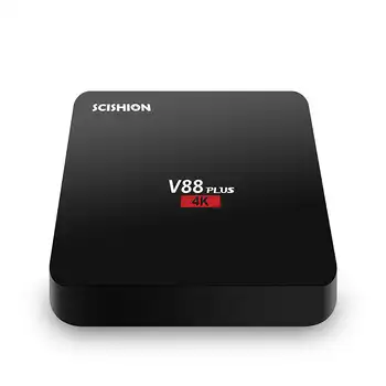 SCISHION V88plus V88 Plus Android TV Box 4K 2G 8G Android 6.0 Quad-core Rockchip 3229 WiFi Support VP9 H.265 Set Top Box Mini PC