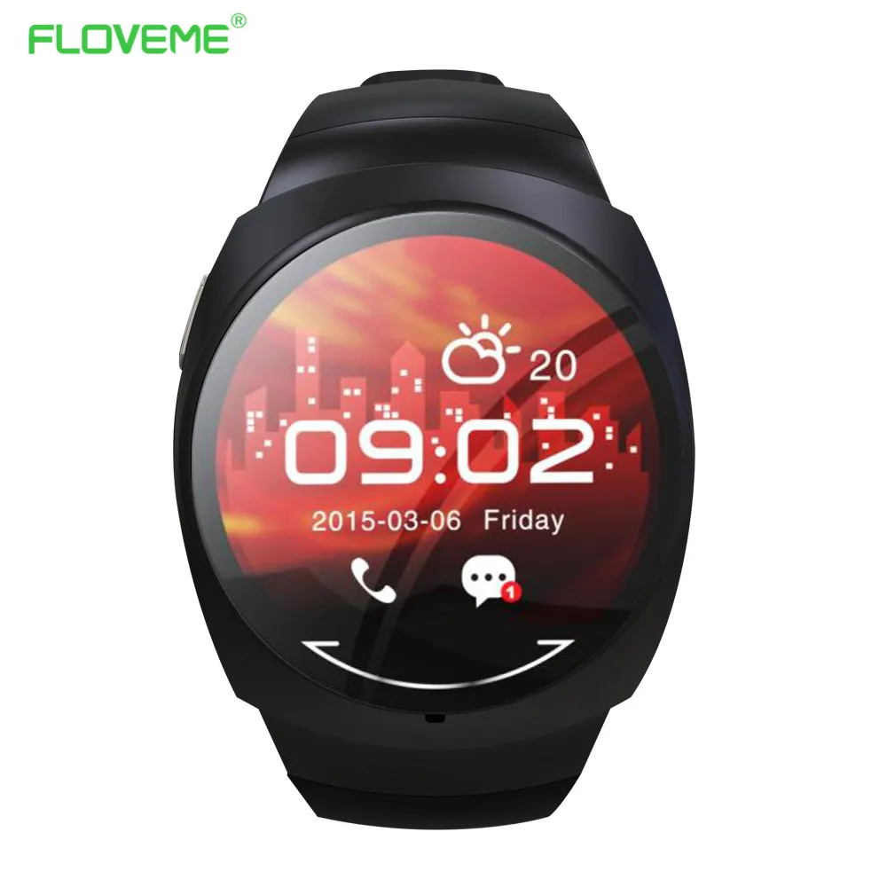 FLOVEME Bluetooth Смарт Смотреть HD Круглый Экран Синхронизации Оповещения Камеры Контроля Сердечного Ритма Монитор Музыка Наручные Часы Цифровой SmartWatch