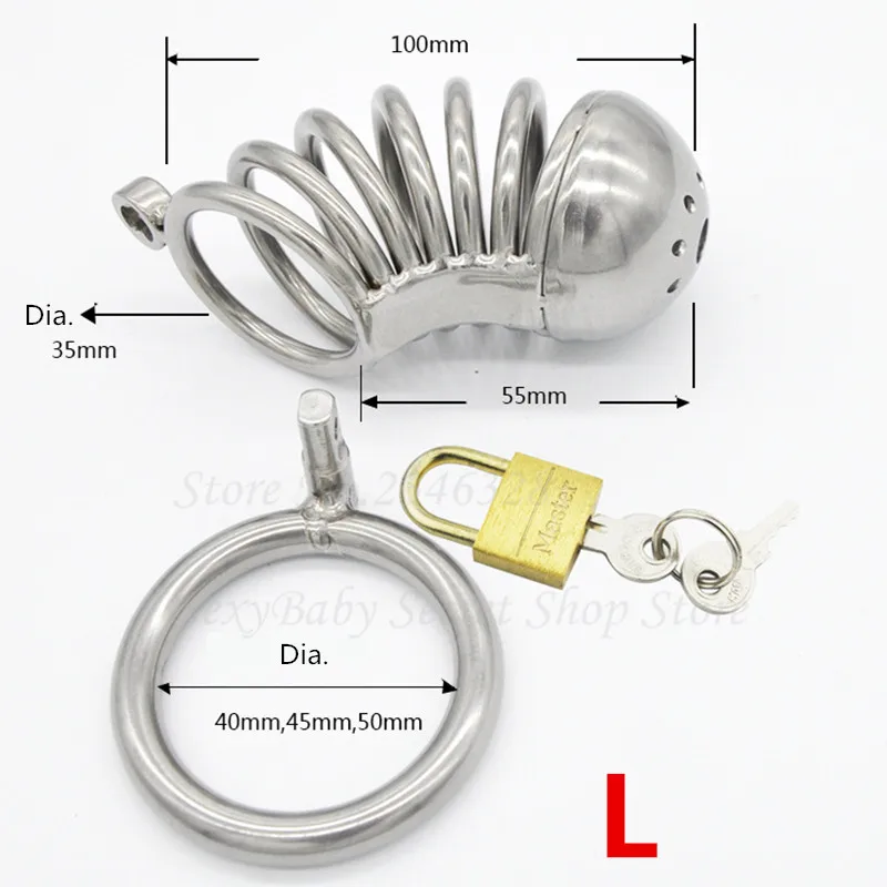 304 Stainless Steel Male Chastity Device,Penis Cage Sleeve,Cock Rings,Virginity Belt,BDSM Adult Sex Toys For Men Drop Shipping