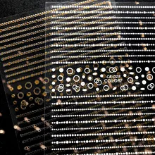 Новейший CB-29 Черный Цвет Серия специальная цепочка 3d золотые наклейки для ногтей Серебряный Белый Черный шаблон Наклейка MAGICO