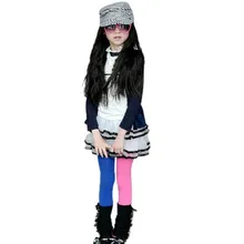 Детские хлопковые цветные модные колготки для маленьких девочек, штаны, колготки, одинаковое платье, 52 см
