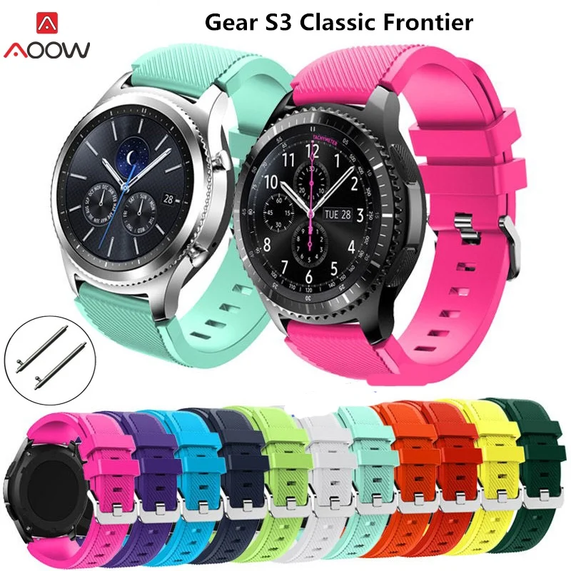 

AOOW Silicone Watchband for Samsung Gear S3 Classic Frontier 22mm Watch band for Huami Amazfit Sport General Bracelet Watch Belt