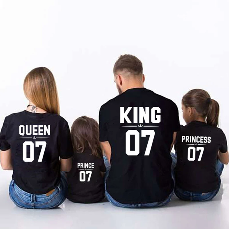 

summer new family matching clothes 2019 cotton mother father daughter son family t shirt mommy and me daddy son tshirt outfits