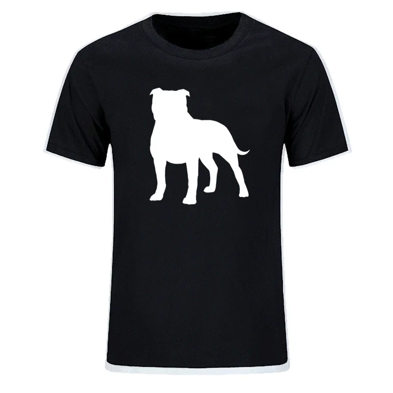 Staffordshire Bull Terrier T Camicia Staffordshire Bull Terrier Silhouette S T-Shirt Stampata Camicia Di T Della Maglietta Di Modo Di Formato Di Ue