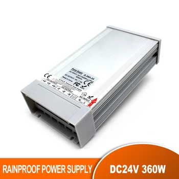 

Universal Power Supply DC 24V 15A 360W Rainproof Switching Power Adapter Transformer 110V 220V AC to DC24V For Led CCTV Light
