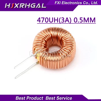 

10PCS Naked 470UH (3A) Toroid Inductor Winding Magnetic Inductance lm2596