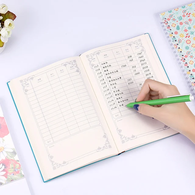 hua jie a5 macaroon account notebook 200 pages 80gms paper ledger