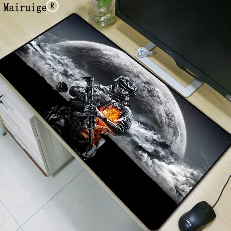

Mairuige Battlefield Large Lock Edge Mouse Pad Gamer Play Mats Size for 300*6000*2 and 400*900*2mm Game Mousepad for CSGO DOTA