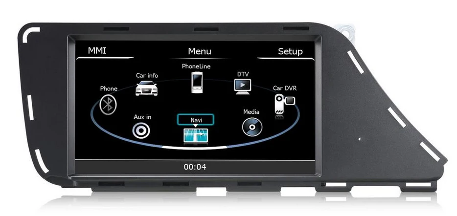 Top For Audi A4 Car GPS Navigation System Audio Player Video System with bluetooth touchscreen support steering wheel control 4
