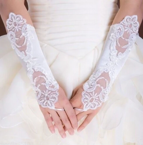 FGGS Flower lace long fingerless gloves with Sparking rhines beautiful FGGS Flower lace long fingerless gloves with Sparking rhines beautiful
