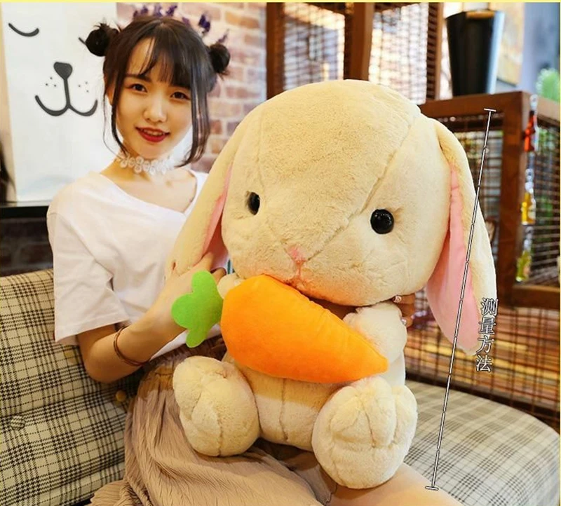 Dorimytrader lovely soft cartoon carrot rabbit plush toy stuffed I LOVE YOU bunny doll pillow gift for girls decoration 20inch 50cm DY61918 (8)