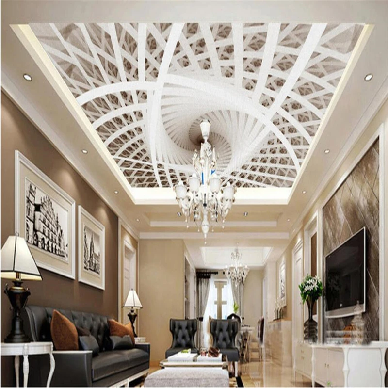Beibehang papel دي parede تخصيص صور خلفيات 3D ستيريو الفن هندسية السقف papel دي parede 3d خلفيات للجدران 3 d