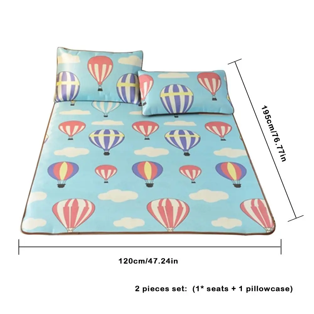 3D милая крутая кровать коврик Печатный горячий воздушный шар коврик летняя Складная охлаждающая накладка на подушку Современное украшение для спальни прохладное ощущение