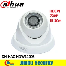 Original Dahua HDCVI 720P 1Mega Pixel Coaxial Mini Dome Camera DH-HAC-HDW1100S IR30m IP67 Security CCTV Camera HDW1100S