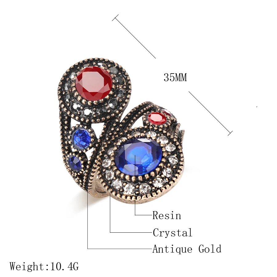 Kinel-Unique-Blue-Crystal-Ring-Ancient-Gold-Color-Vintage-Look-Double-Head-Rings-For-Women-Bohemia (1)