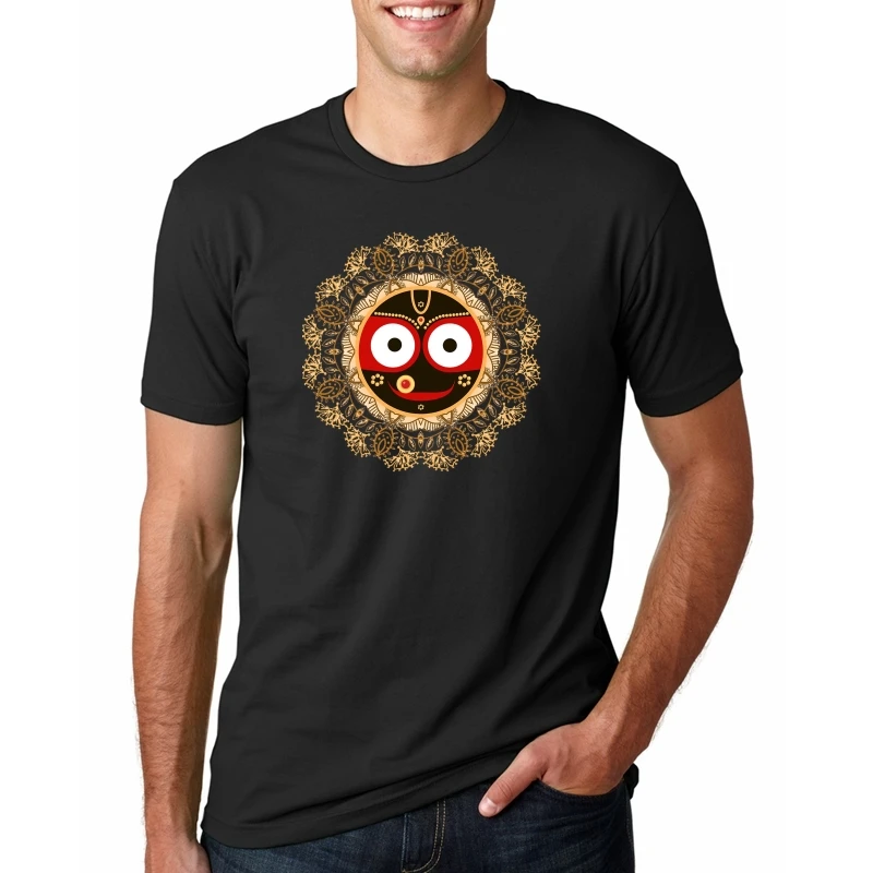 

Hare Krishna Iskcon hindu god Jaganatha spiritual bhakti t-shirt Good Quality Brand Cotton Shirt Summer Style Cool Shirts