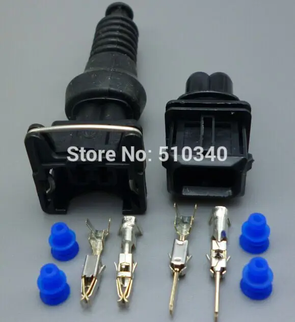 100 компл. 2 Pin waterpfoof Электрический разъем автомобиля инжектор Plug нефти на газ, преобразования метанола разъемом