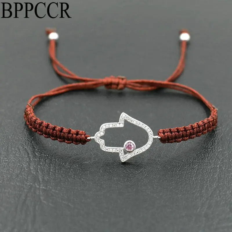 Braid Bracelets Rope Crystal Zircon Rhinestone Hand Rope Bracelets