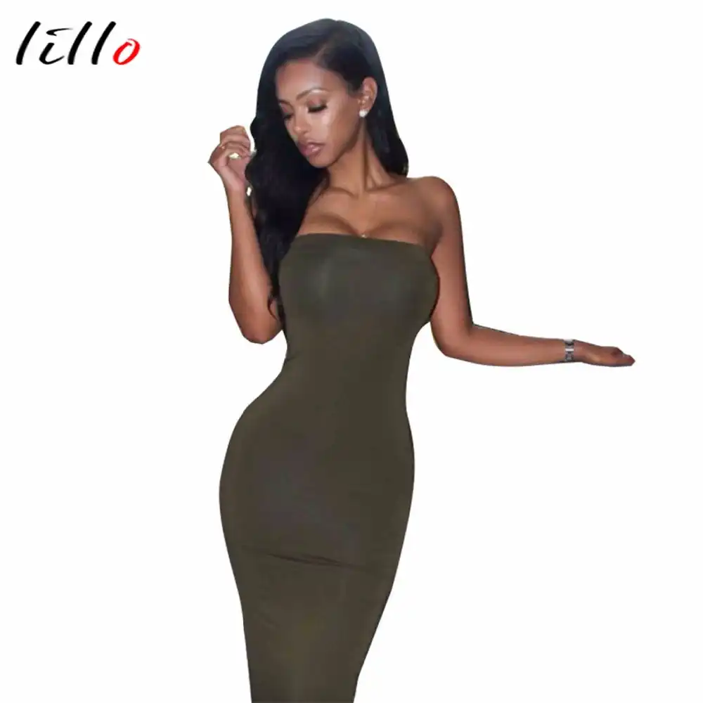 green tube dress