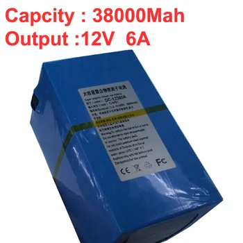 

capacity 38A discharge 6A current (instantaneous current 12-16A),w/ 3A charger DC 12V battery pack,lithium polymer battery pack