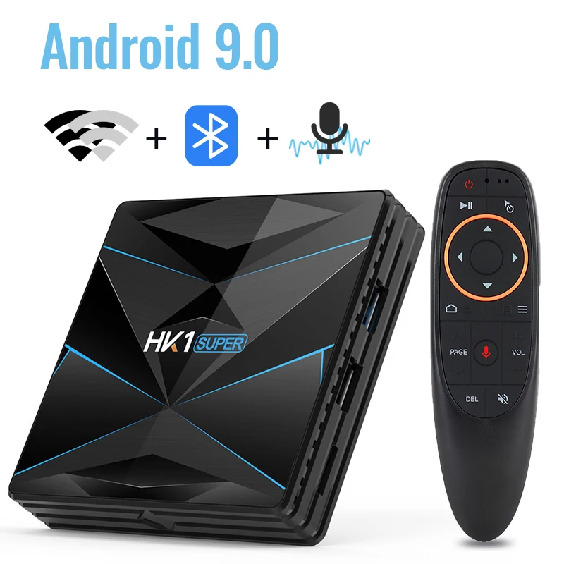 ТВ приставка HK1 Super Android 9 0 Google Assistant RK3318 4K 3D Ultra 4G 64G Wi Fi Play Store быстрая