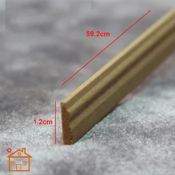 

Baseboard Molding dollhouse miniature trim skirting board 1/12 scale DIY L60cm*1.2cm #B001