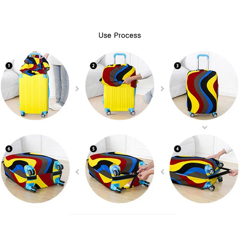 Эластичный тканевый чехол для багажа, аксессуары для путешествий, милый детский защитный чехол на колесиках для 18-30 дюймов, защитный чехол, 295