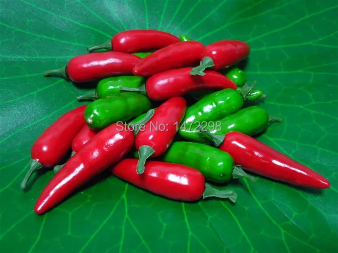 Special 30pcs Fake Little Green Red Chilies Artificial Pepper